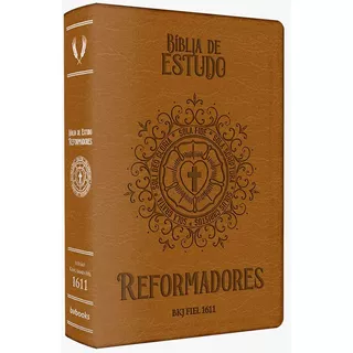 Bíblia King James 1611 De Estudos Reformadores - Capa Luxo Caramelo, De Diversos Cooperadores. Editora Bvbooks Em Português