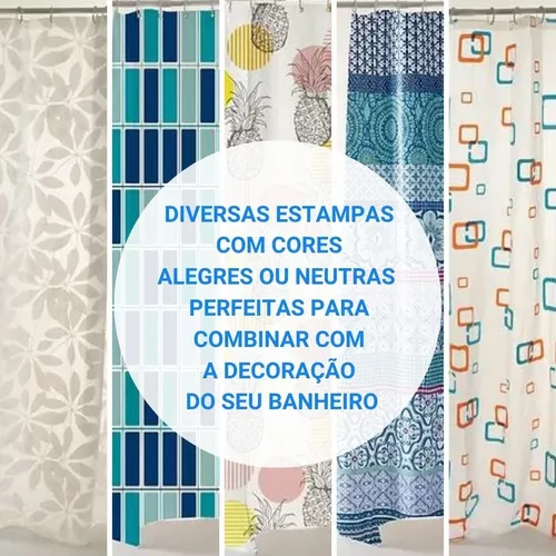 Cortina para box de banheiro, decoração de banheiro, impermeável