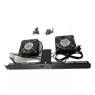 Sistema Kit Ventilação Rack 19'' - 2 Coolers Ventiladores