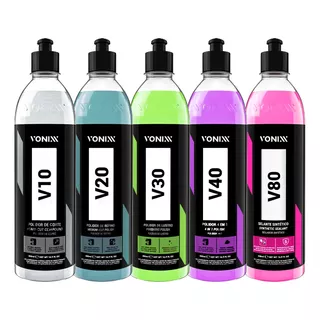 Kit V10 + V20 + V30 + V40 + V80 Polimento Completo Vonixx 