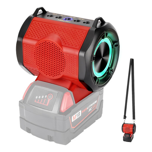 Waxpar Mini Altavoz Para Milwaukee M18 Batería De 18 V Altav 110v