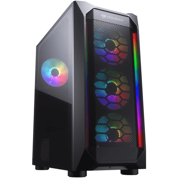 Gabinete Gamer Cougar Mx410 Mesh-g Rgb Color Negro