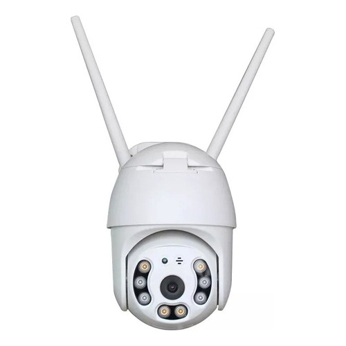 Cámara Ip Wifi Inteligente Exterior Alarma Hd 1080p Zoom Color Blanco