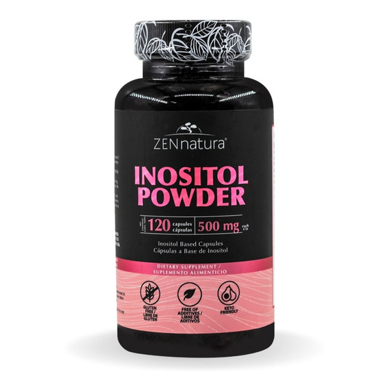 Inositol Powder 120 Caps Zen Natura Inositol Puro Sabor Sin sabor