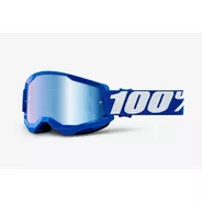 Antiparras 100% Espejadas Azul Strata 2 Blue Atv Motocross