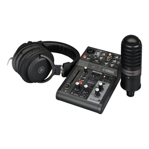 Kit de transmisión AG03mk2 Lspk B con micrófono USB Yamaha y mezclador de teléfono