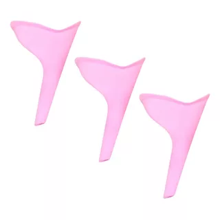 Embudo Urinal 3 Pzas* Femenino Portátil Reusable Pipi Parada Color Rosa