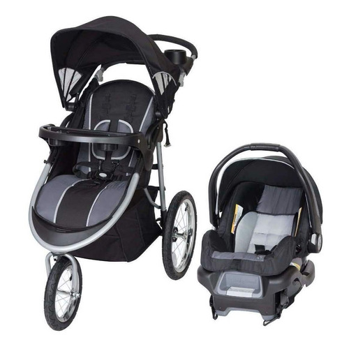 Carriola para correr Baby Trend Pathway 35 Jogger travel system optic grey con chasis color gris