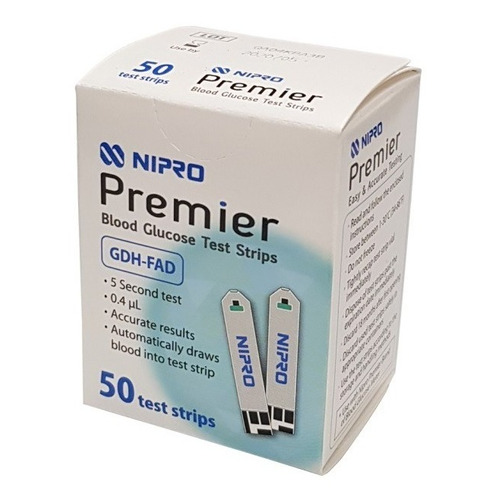 25 Tiras Reactivas P/ Glucosa En Sangre - Nipro Premier