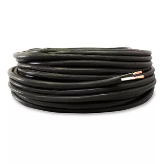 Rollo De 50m Cable Uso Rudo 2x16 Color Negro, Marca Luz En Linea, 1270 Watts, 10 Amperes, Para Exteriores