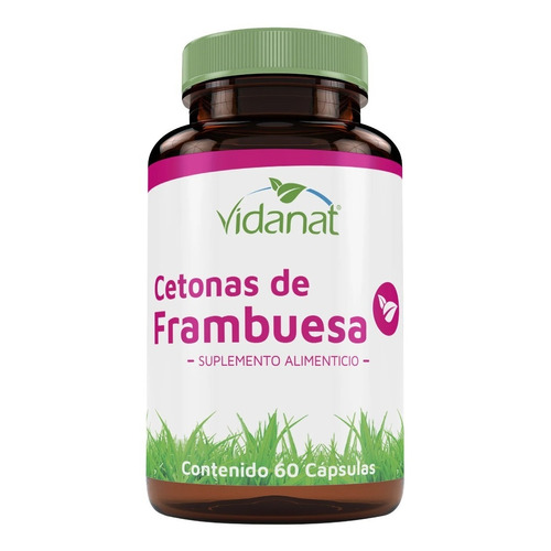 Cetonas De Frambuesa 60 Cápsulas  Idela Para Dieta Keto Sabor Frambuesa