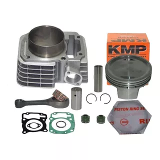 Kit Cilindro 220cc Titan 150 Fan 150 Bros 150 Cg 150 Pistão Kmp Forjado 70mm Preparado + Kit Biela Forjada