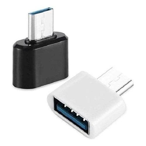 Adaptador Usb Otg tipo C X - Entrada tipo C para cable USB de color blanco