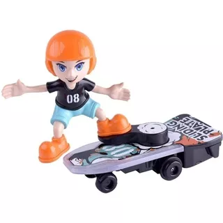 Boneco Skatista Com Manobras 360° Skate Com Luz E Som