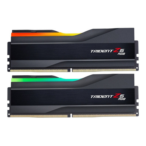 Memoria RAM Trident Z5 RGB gamer color negro 64GB 2 G.Skill F5-6400J3239G32GX2-TZ5RK