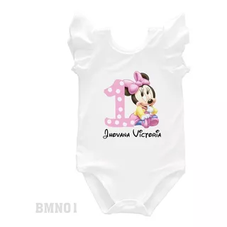 Bodys De Niña Personalizado Minnie   Mouse Cumpleaños Bebe