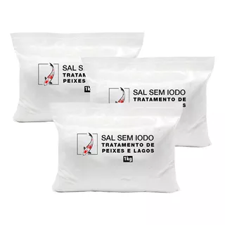 Sal Para Tratamento De Peixes Sem Iodo A Granel 3kg