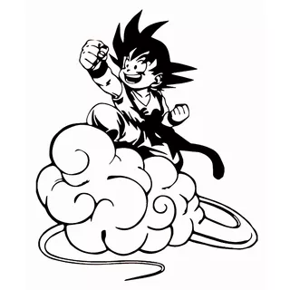 Vinilo Decorativo Goku Niño Dragon Ball Anime Sticker Pared