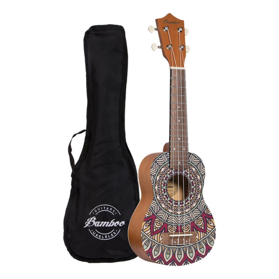 Ukelele Soprano De Diseño Bamboo Deep Ocean + Funda Bd24