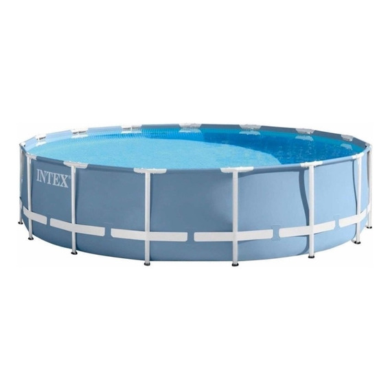 Pileta estructural redondo Intex 28728 con capacidad de 11325 litros de 4.57m de diámetro  azul