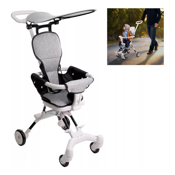 Triciclo Tipo Carriola Plegable Portatil Montable Para Bebé 
