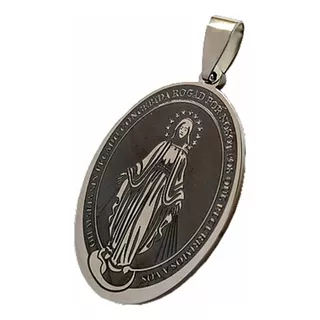 Medalla Virgen Milagrosa - Acero Q - Grabado Laser