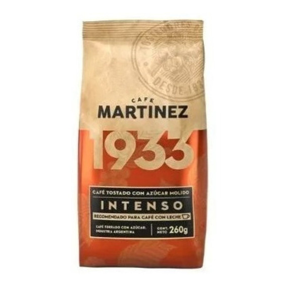 Café molido tostado intenso 1933 Cafe Martinez con azúcar torrado 260g