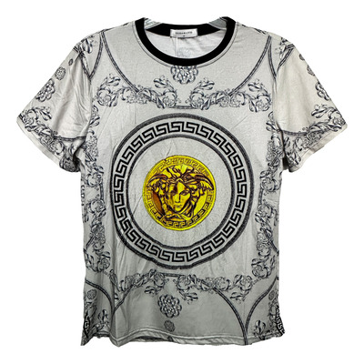 Playera Estampada Con Figura De Medusa Dorado