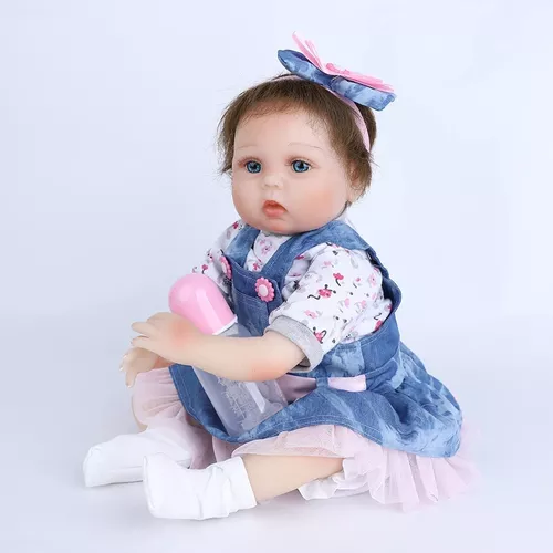 Bebe Reborn Muñeca Silicon Suave 55cm Osito Realista