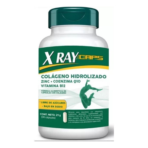 X Ray Caps Colágeno Hidrolizado Zinc Coenzima Q10 Y Vit B12 Sabor Sin Sabor