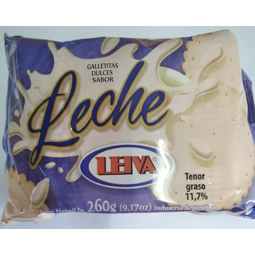 Galletitas Leiva Dulces Sabor Leche 260 Grs