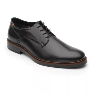 Zapato Derby Plain Toe Flexi Parker 400101 De Piel Negro Diseño Liso 28,5 Mx Para Adultos - Hombre