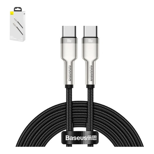 Cable Baseus Usb-c / Usb-c Carga Rapida 100w - 1 Metro Color Negro
