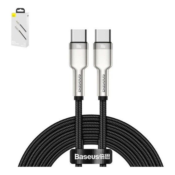 Cable Usb-c Baseus Cafule Series - 100w - Carga Rapida - 1mt Color Negro