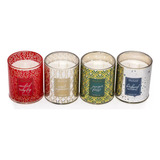 Velas De Lujo 4 Pzs De Cera De Soya Biodegradables Bellevue