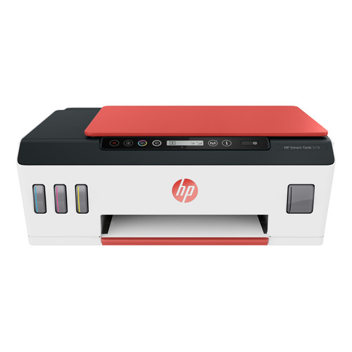 Impresora a color  multifunción HP Smart Tank 519 con wifi blanca, negra y roja 200V - 240V