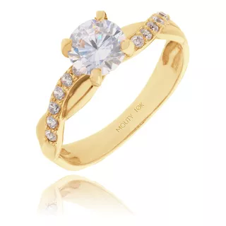 Anillo De Compromiso Charlize En Oro 10 Kilates Amor Mouty