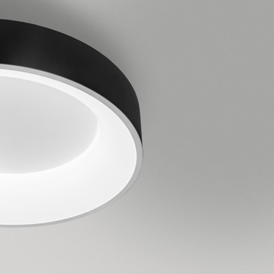 Plafon Led Nbagel Negro 80w Dimerizable Moderno Vk