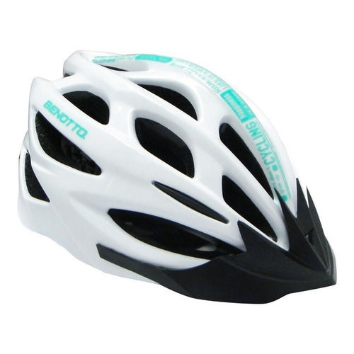 Casco Bicicleta Benotto Montaña Mv50 Blanco/aqua Color - Talla GRANDE (58 - 61 cm)