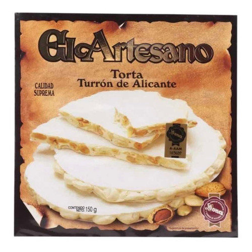 Torta Turron De Alicante El Artesano 150g C/ Almendra España