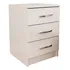 Mesa De Luz 3 Cajones Dormitorio Tabaco Cp038 Color Blanco