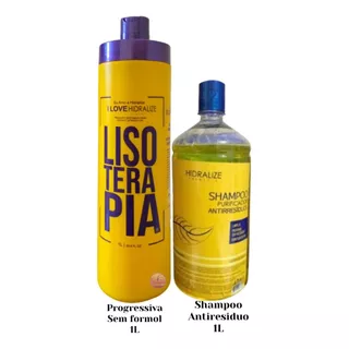 Gloss Escova Progressiva Lisoterapia Sem Formol + Shampoo 1l