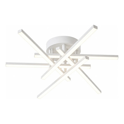 Plafon Moderno Fenix 6 Luces Led Cct Diseño Blanco 50w Blanco