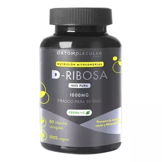 D-ribosa 1.000 Mg X 60 Cáps Ortomolecular Sabor Sin Sabor