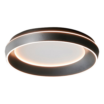 Plafon Led Oslo L Negro 92w  Diseño Moderno 60cm Dab