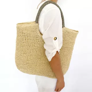 Bolsa De Praia Feminina Palha 100% Artesanal- Promoção