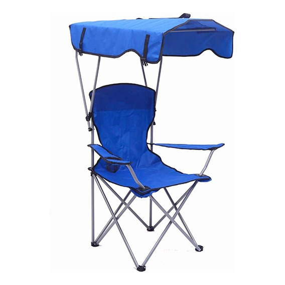 Silla De Camping Con Posabrazos Y Toldo Impermeable Oferta