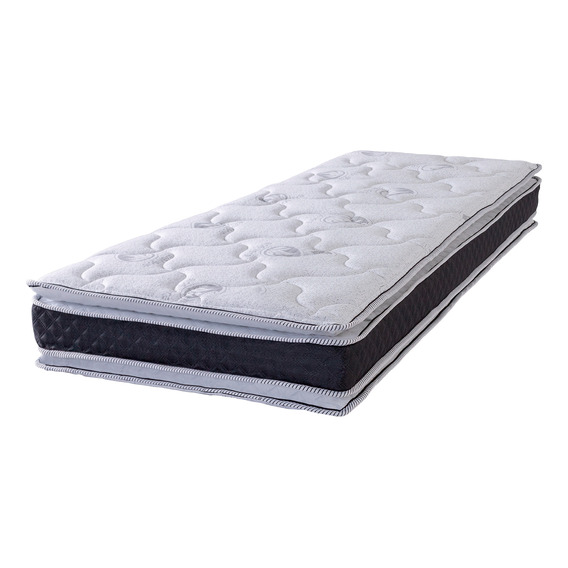 Colchon Espuma Dubai Doble Pillow 1 Plaza Hasta 130kg