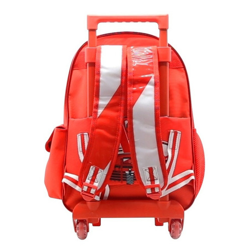 Mochila River Plate Escudo Carp Con Carro 16 Pulgadas Cresko Color Rojo Diseño de la tela Poliéster - PVC