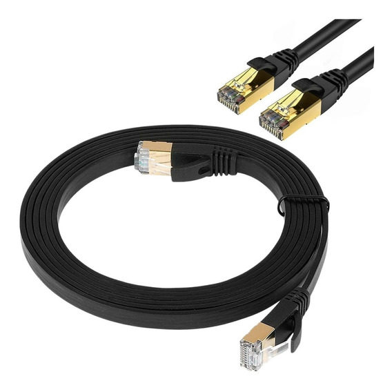 3 Mts Cable Red Rj45 Plano Categoria 7 Cat7 Ethernet 10gbps